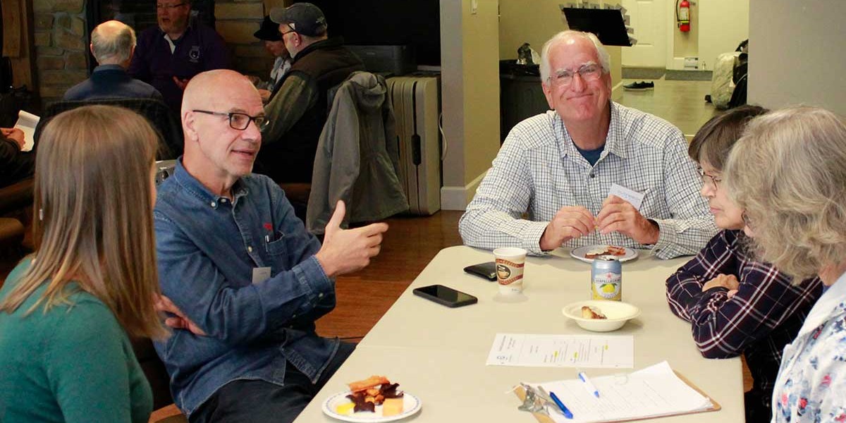 Rick participating in a group discussion